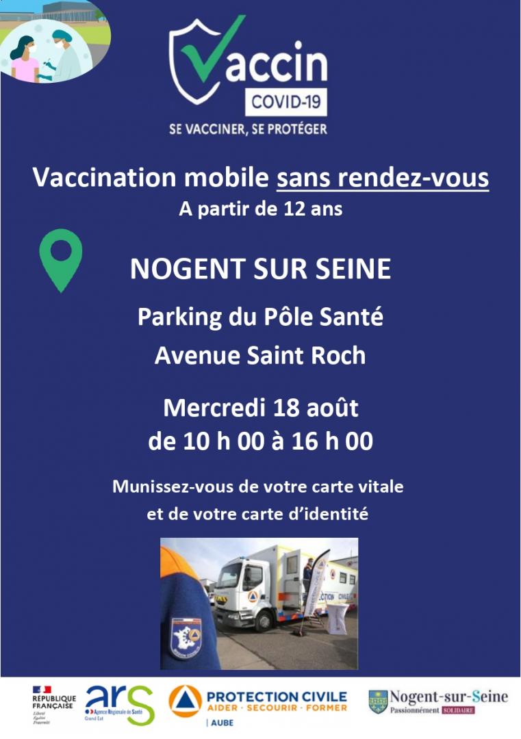 Vaccination Mobile Sans Rendez-vous - Mercredi 18 Août De 10h à 16h ...